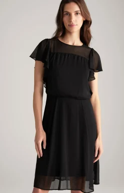Chiffon-Kleid in Schwarz