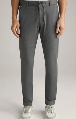 Chino Maxton in Grau strukturiert