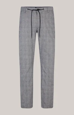 Chino Maxton in Navy/Offwhite kariert