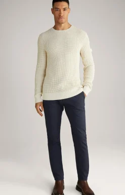 Chino Steen in Dunkelblau meliert