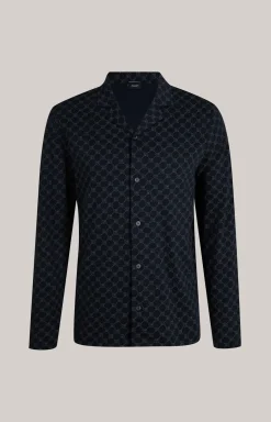 Cornflower Baumwoll-Pyjama in Dunkelblau