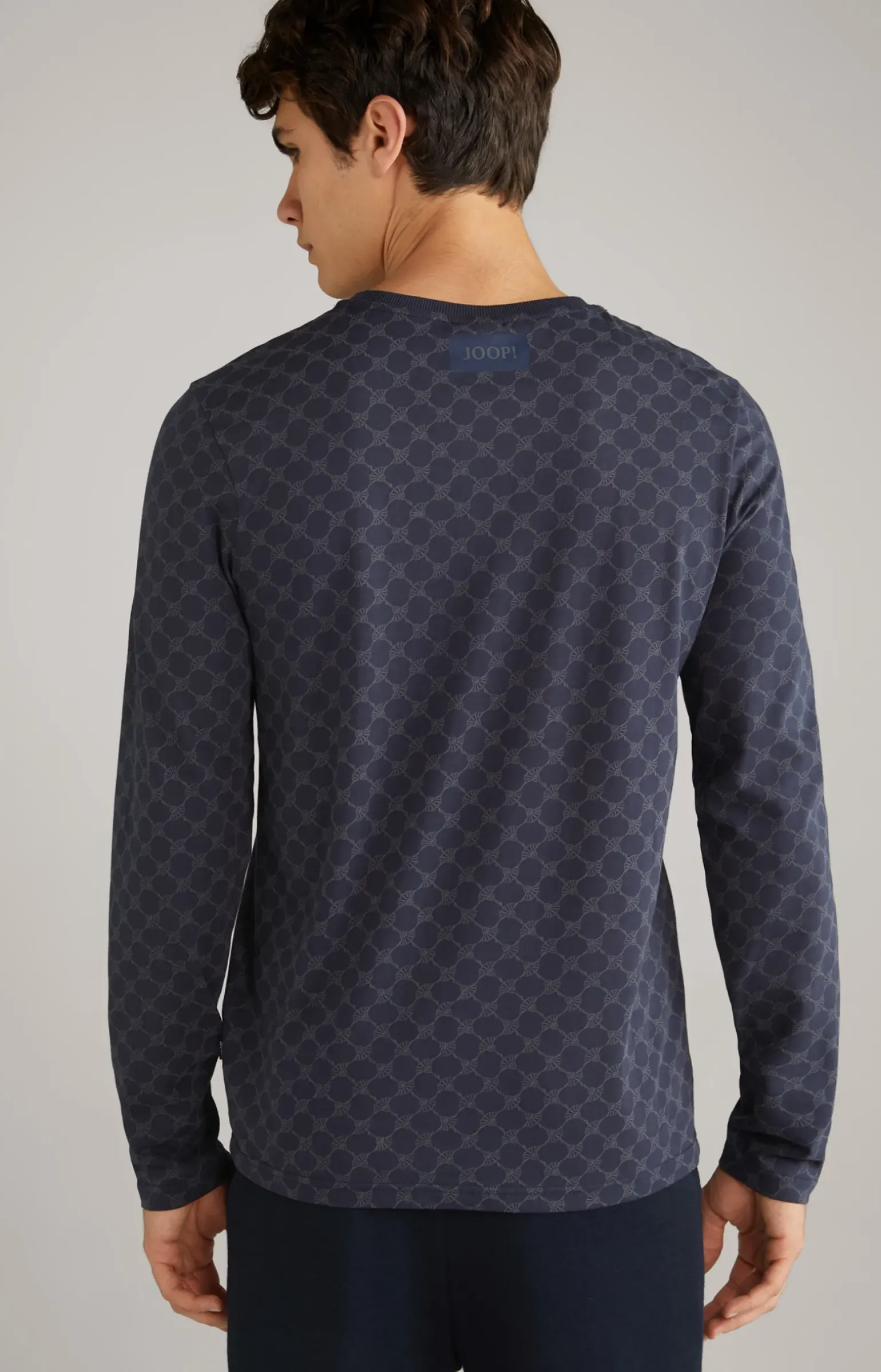 Cornflower Loungewear Longsleeve in Navy gemustert