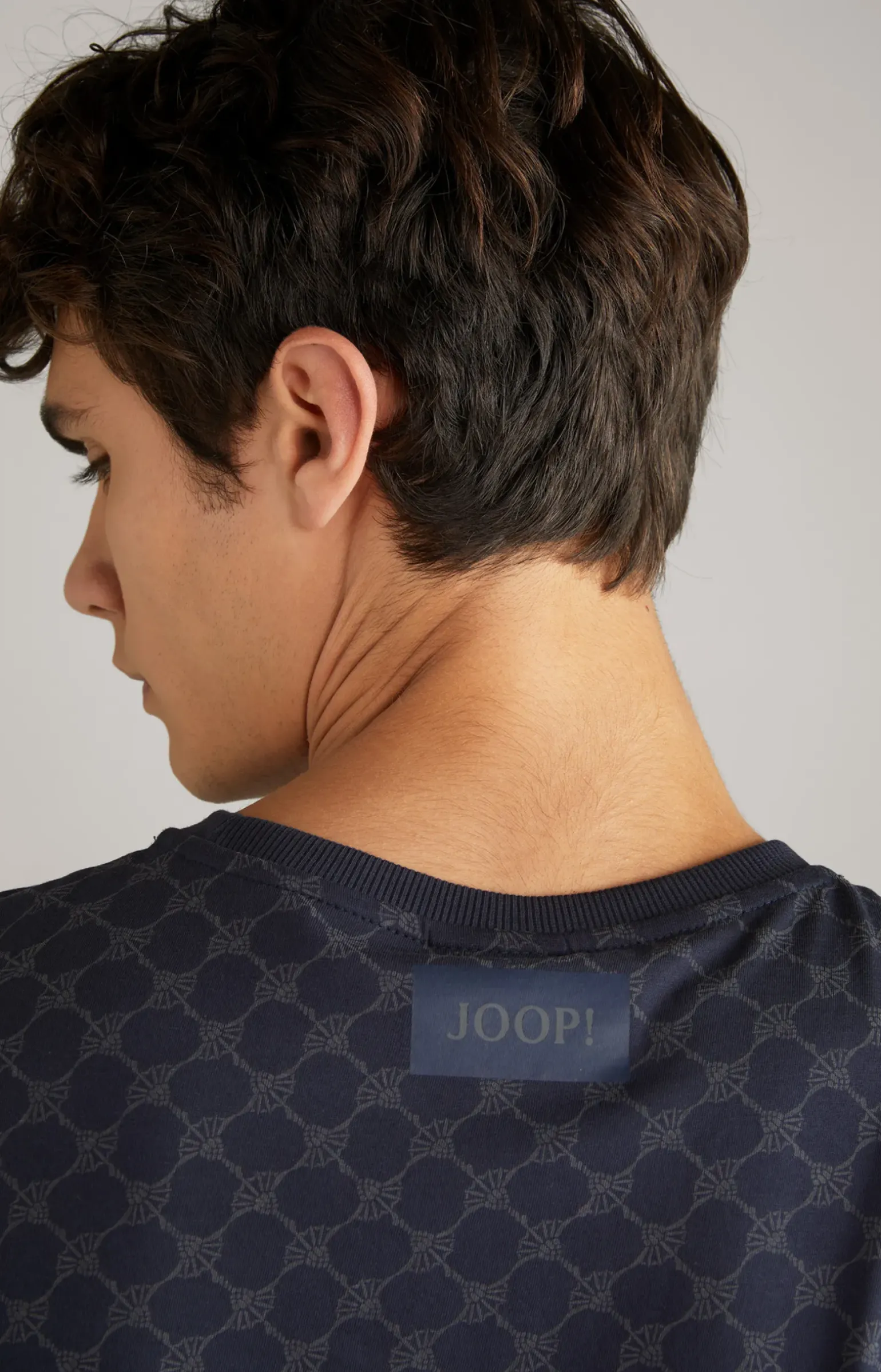 Cornflower Loungewear Longsleeve in Navy gemustert