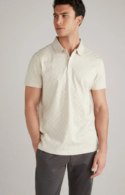 Cornflower Poloshirt Pancrazio in Offwhite