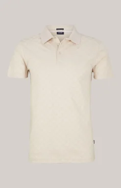 Cornflower Poloshirt Pancrazio in Offwhite