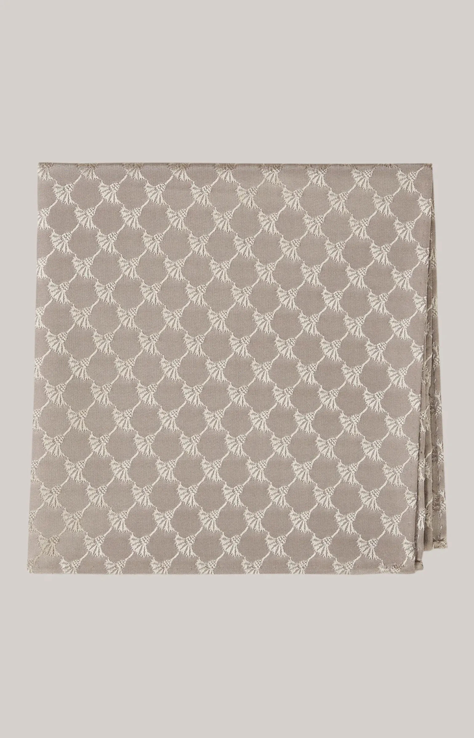 Cornflower Seiden-Einstecktuch in Hellbraun gemustert