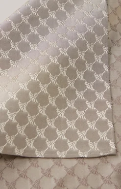 Cornflower Seiden-Einstecktuch in Hellbraun gemustert