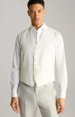 Cornflower Weste Weazer in Offwhite gemustert