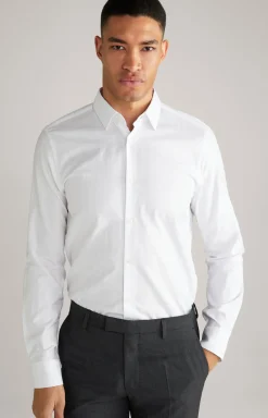 Cornflower-Hemd Pit in Weiß gemustert