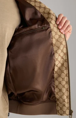 Cornflower-Jacke Escor in Beige/Braun gemustert