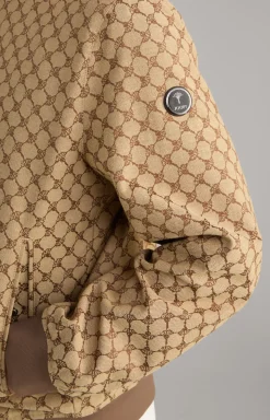 Cornflower-Jacke Escor in Beige/Braun gemustert