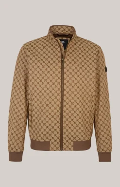 Cornflower-Jacke Escor in Beige/Braun gemustert