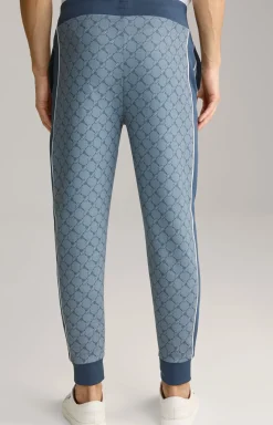 Cornflower-Joggpants Taylan in Blau gemustert