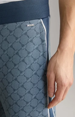Cornflower-Joggpants Taylan in Blau gemustert