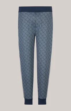 Cornflower-Joggpants Taylan in Blau gemustert
