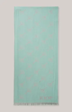 Cornflower-Schal Feris in Grün/Hellgrau