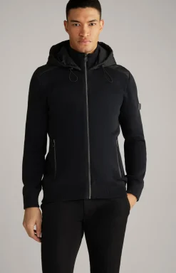 Cornflower-Strickjacke Hughen in Schwarz