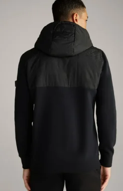 Cornflower-Strickjacke Hughen in Schwarz