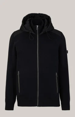 Cornflower-Strickjacke Hughen in Schwarz