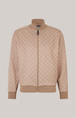 Cornflower-Sweatjacke Tayfun in Beige gemustert