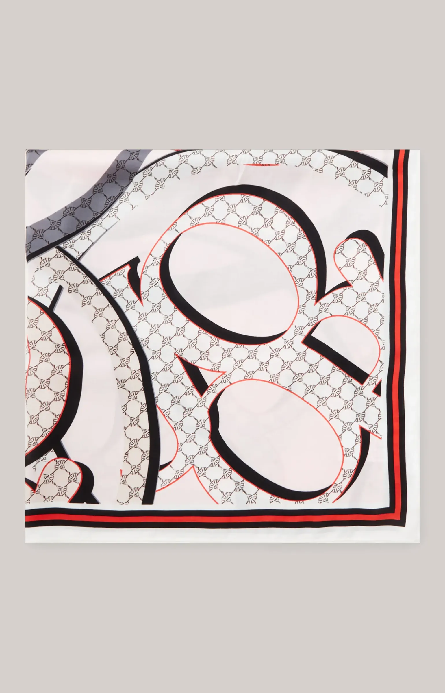 Cornflower-Tuch in Grau/Rosa/Rot gemustert