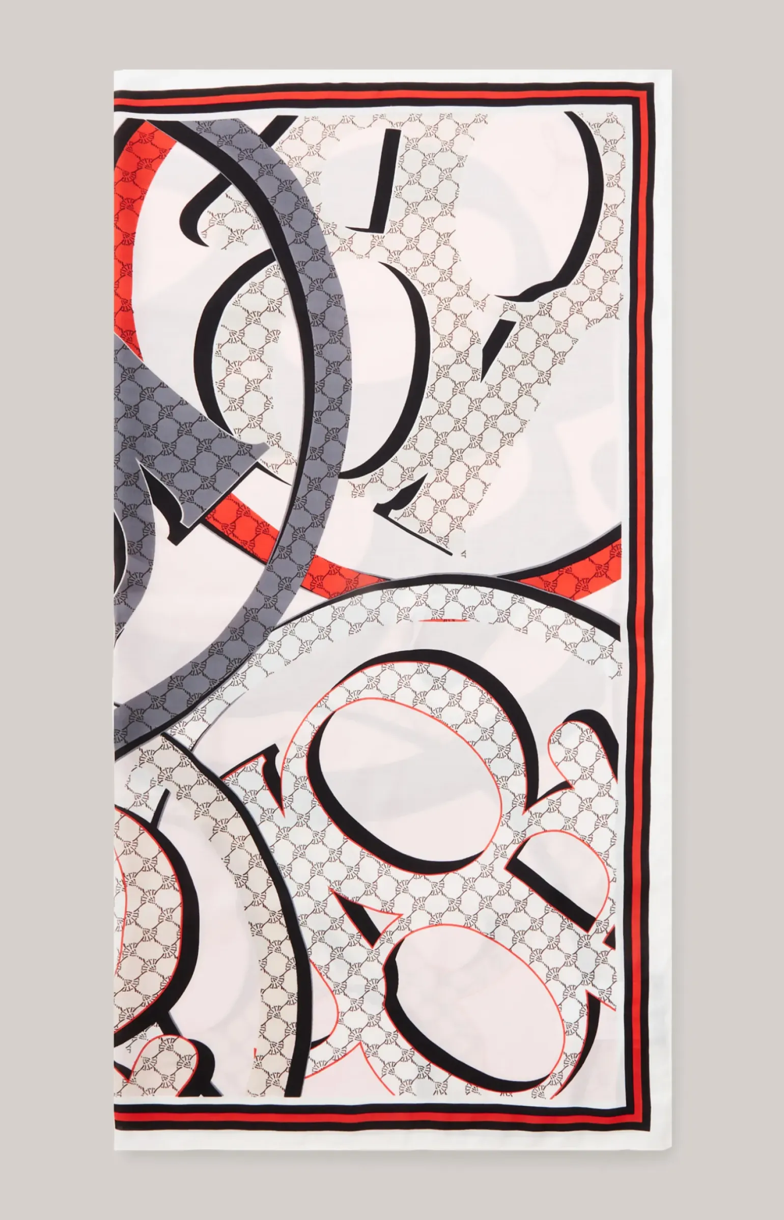 Cornflower-Tuch in Grau/Rosa/Rot gemustert