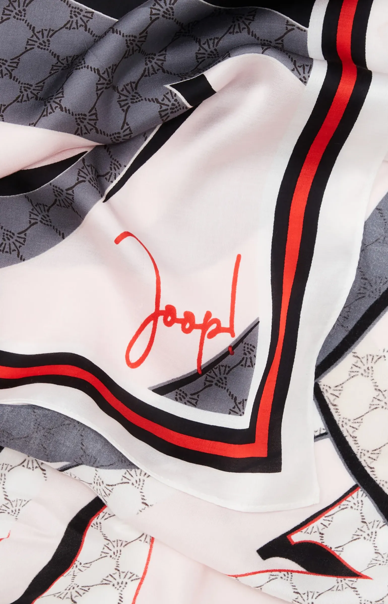 Cornflower-Tuch in Grau/Rosa/Rot gemustert