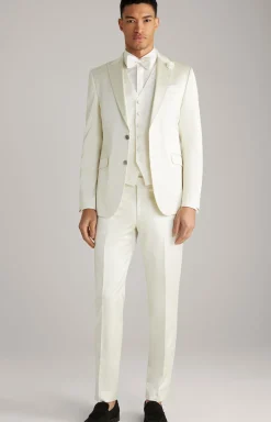 Cornflower-Weste Weazer in Creme gemustert