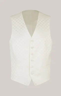 Cornflower-Weste Weazer in Creme gemustert