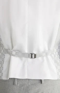 Cornflower-Weste Weazer in Hellgrau gemustert