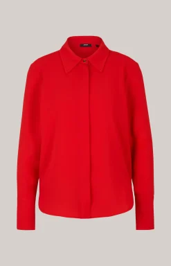 Crêpe-Bluse in Rot