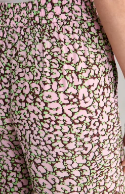 Crêpe-Hose in Rot/Rosa/Grün