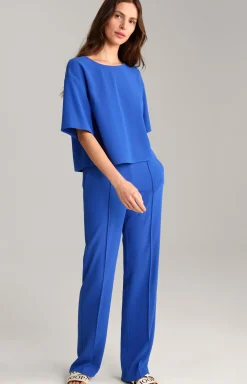 Crêpe-Hose in Royalblau