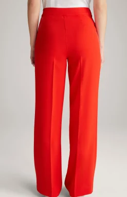 Crêpe-Marlenehose in Rot