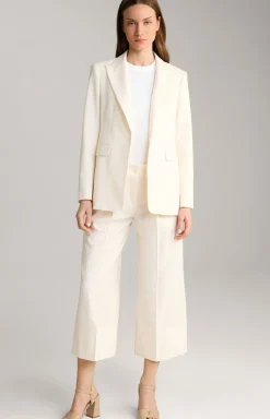 Culotte mit feinen Nadelstreifen in Offwhite