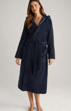Damen Bademantel in Dunkelblau