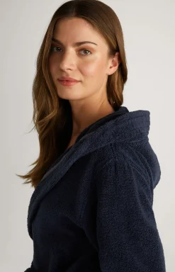 Damen Bademantel in Dunkelblau