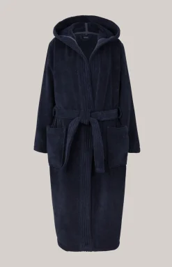 Damen Bademantel in Dunkelblau
