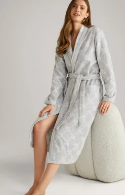 Damen Bademantel in Silbergrau