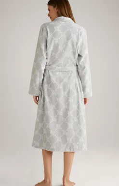 Damen Bademantel in Silbergrau