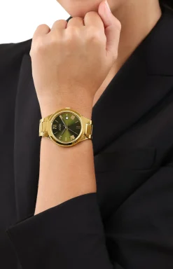 Damen-Armbanduhr in Gold