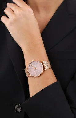 Damen-Armbanduhr in Roségold