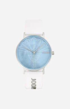 Damenuhr in Silber/Weiß