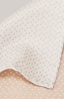Einstecktuch in Beige gemustert