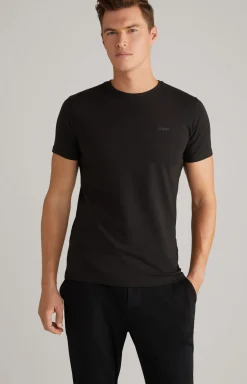 2er Pack Fine Cotton T-Shirts in Schwarz