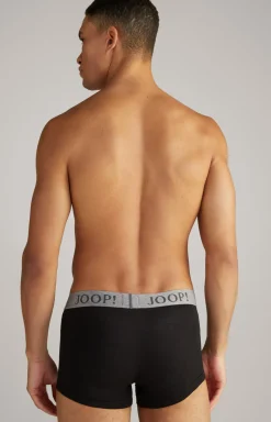 3er-Pack Fine Cotton Stretch Boxer in Schwarz/Dunkelgrau meliert