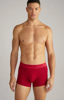 3er-Pack Fine Cotton Stretch Boxer in Schwarz/Rot/Weiß