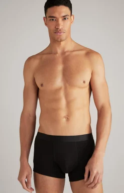 3er-Pack Fine Cotton Stretch Boxer in Schwarz/Hellgrau/Navy