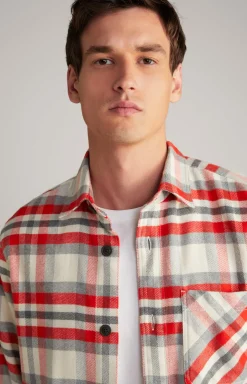 Flanell-Hemd Harvi in Rot/Beige kariert
