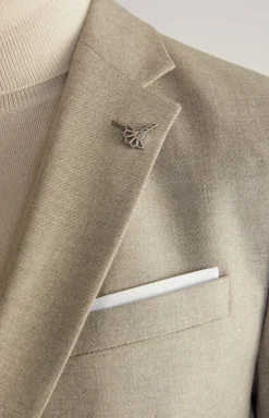 Flanell-Sakko Four in Beige meliert